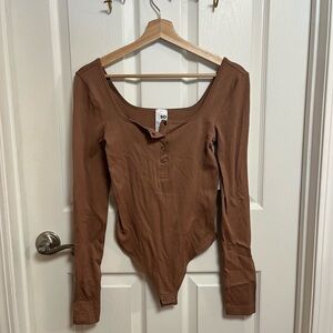 SO Caramel Ribbed Bodysuit